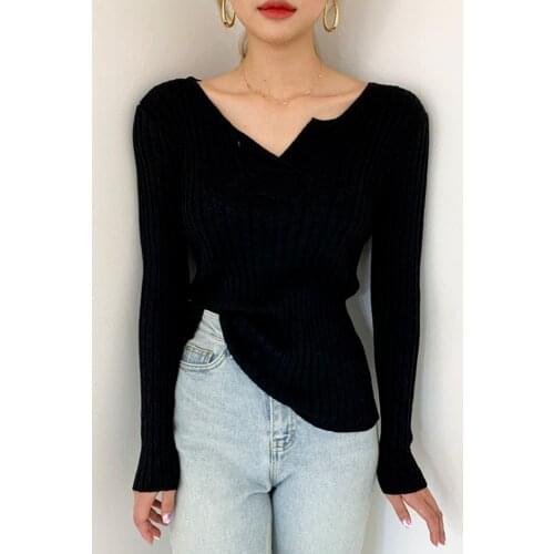 Fall 2021 Women Clothing Women Sweater Pullover Female Knitting Sweaters Skinny Tops Loose Elegant Knitted Outerwear Thin Slim