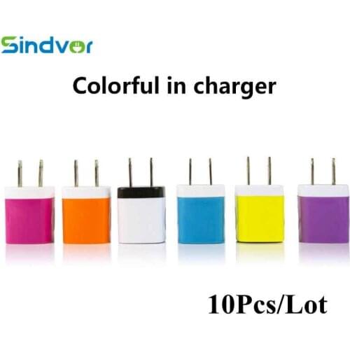 10Pcs Usb Charger Travel US Plug Fast Charging Adapter Portable Wall charger Mobile Phone For iphone Samsung Xiaomi Mi 9 Tablet
