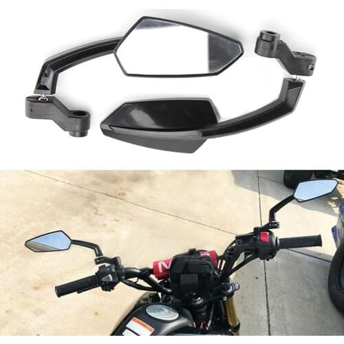 2 Pieces Motorbike Rearview Rear Side Mirror Black Motorcycle Rearview Side Mirrors For Honda ABS Left Right Accessories