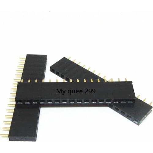 20 pcs 16P 2.54mm Female Header Single Row Straight Pin Socket 1*16 Strip Pitch Connector