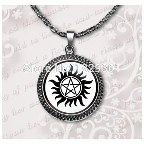 2017 Special Offer Hot Maxi Necklaces Collares Collier Supernatural Sam Dean Winchester Necklace Jewelry Glass Dome Pendant HZ1