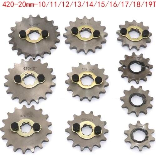420 20mm 10t 11t 12t 13t 14t 15 16t 17t 18t 19t engine sprocket for motorcycle atv dirt pit bike go kart 4 wheels quad