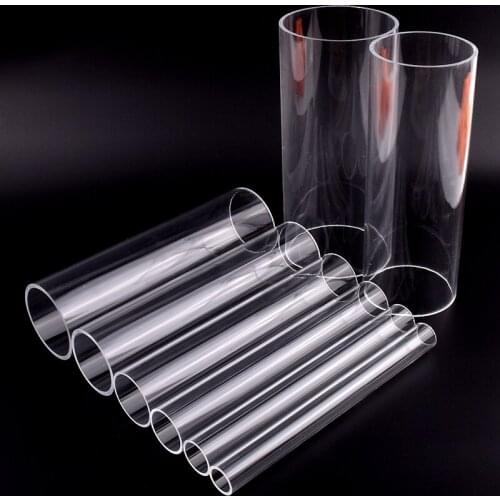 1pc 50cm Length O.D 60-110mm Acrylic Transparent Pipe Fish Tank Aquarium Supplies Garden Hydroponics Water Pipe Plexiglass Tube