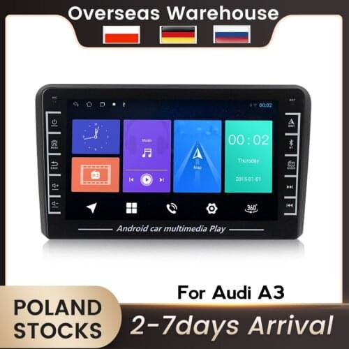 NaviFly 2 Din Android System Car Multimedia Radio GPS BT Audio Stereo WIFI USB FM 2Din Auto Autoradio For AUDI A3 2006-2012 IPS