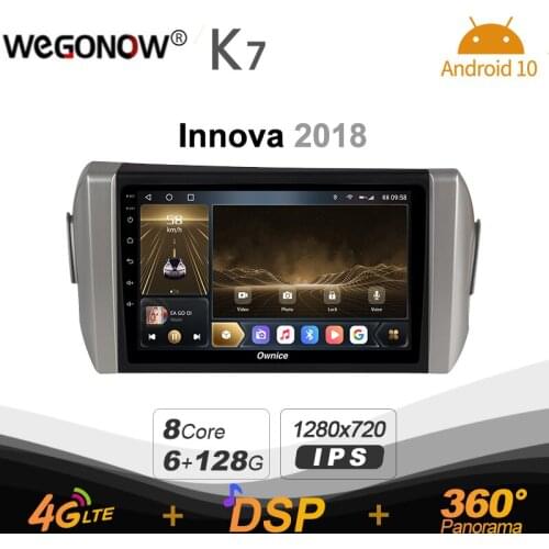 Ownice K7 Android 10.0 Car Multimedia Radio for Toyota Innova 2018 GPS Video player 6G+128G Quick Charge Coaxial HDMI 4G LTE