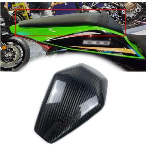 For Kawasaki ZX-10R ZX 10R 2016-2020 3K Carbon Fiber Motorcycle Rear Seat Hump Cover Rear Seat Cover Seat Cowl