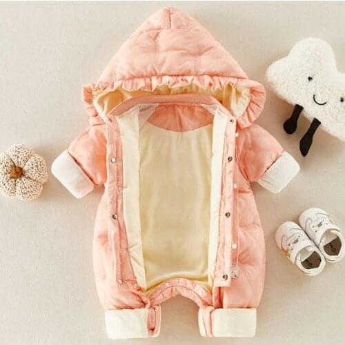 Childrens Baby Kids winter jumpsuit Girl Cute Hooded Suit Thick Chinese style