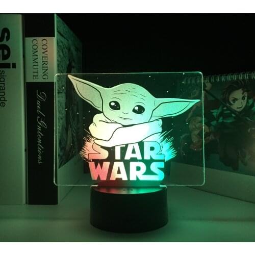 Long-Eared Monster With Letters 3D LED Lamp Visual Illusion Acrylic Light Guide Plate for Children Couple Festival Birthday Gift
