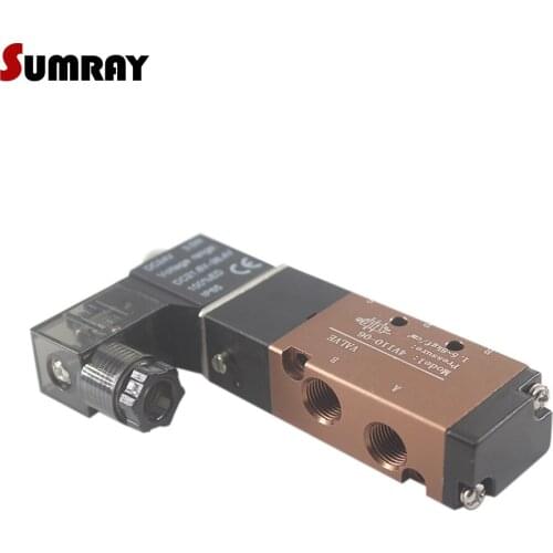 SUMRAY Pneumatic Air Solenoid Valve 5 Way 2 Position 4V110-06 Electric Magnetic Valve AC110V/220V DC24V Pneumatic Valve