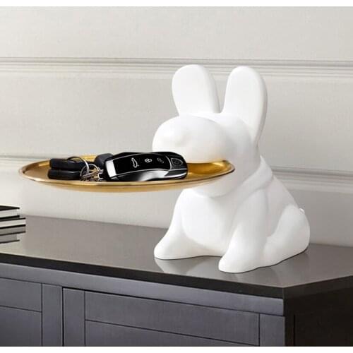 European Style Porch Key Storage Decoration Living Room Coffee Table Home Decoration Creative Dog Shape Housewarming Gift