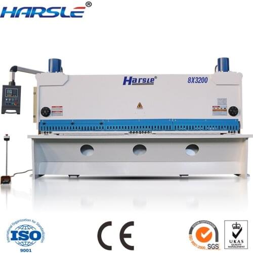 Hydraulic swing beam steel plate shearing machine with low cost