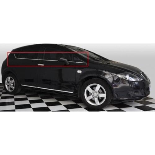 For Seat Leon Mk2 2006 2007 2008 2009 2010 2011 2012 Chrome Window Framework 4-8 Pcs Sport Accessory Frame Bodykit Sticker