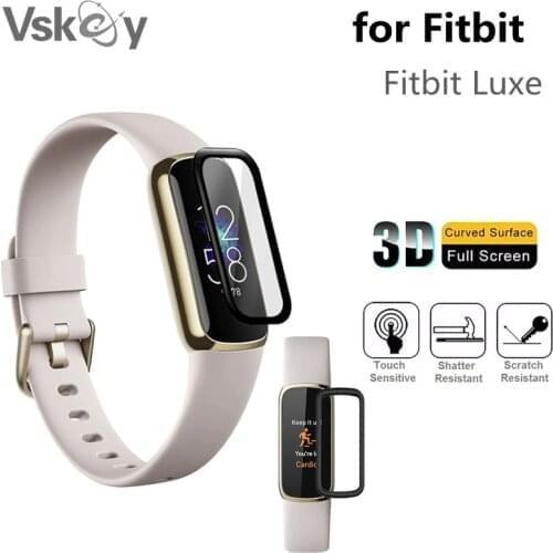 100PCS 3D Edge Soft Screen Protector for Fitbit Luxe Wristbrand Full Cover Protective Film (Non Tempered Glass)