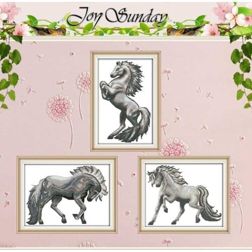 Horse Patterns Counted Cross Stitch 11CT 14CT Cross Stitch Set Wholesale Animals Cross-stitch Kit Embroidery Needlework