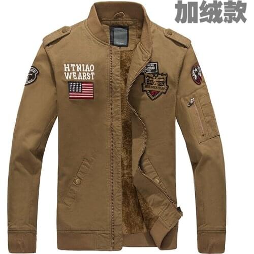 2021 New Mens Air Force No.1 Jacket Mens Casual Wash Jacket Autumn And Winter Military Industrial Jacket Mens Plush