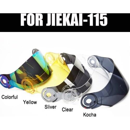 NEW STYLE COLOR RACING Flip Up Motorcycle HELMETS VISOR -COLORFUL SLIVER YELLOW CLEAR SLIVER KOCHA FOR JIEKAI 115 HELMET