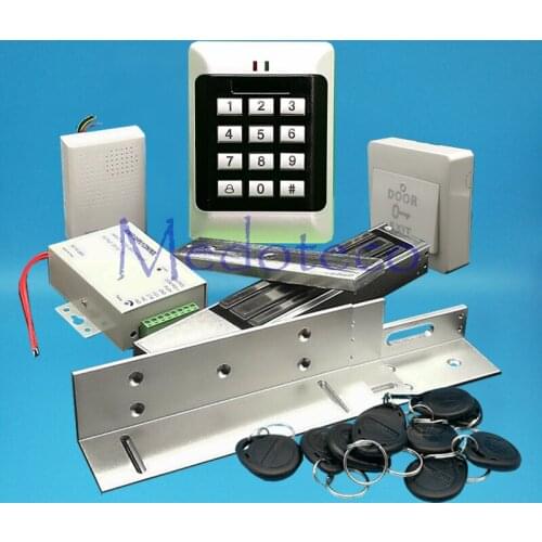 Complete 125khz Proximity Card Access Control System Kit EM Card Access Controller with 280kg Magnetic Lock and ZL Bracket