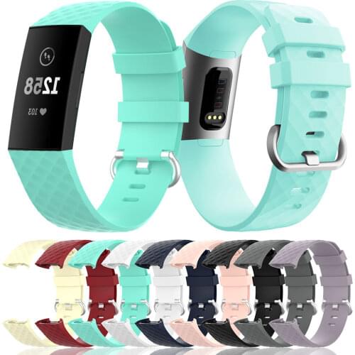 Silicone Watch Bands For Fitbit Charge 3 4 Waterproof Replacement Watch Strap For Fitbit Charge 4/3 Wristband For Women Men S L