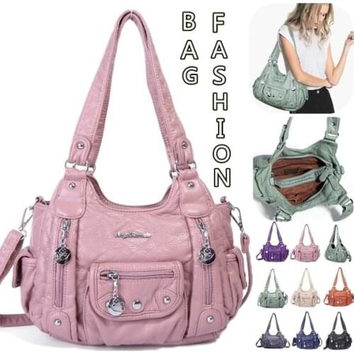 Women luxury handbags women bags designer Vintage Soft Leather Bags Fashion Satchel Motorcycle Bag Tote Bags messenger bag