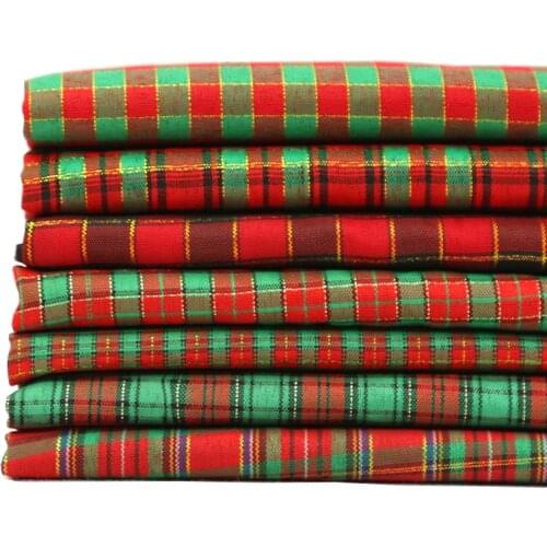 50*145cm Polyester Christmas Plaid Fabric for Holiday Tablecloths Toys DIY Crafts Shoes Make Dcorative fabrics