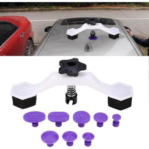 7 in 1 Puller Tabs Car Body Paintless Dent Repair Tools Puller + Glue Pulling Tabs With Tap Down Pen Bridge Type Puller