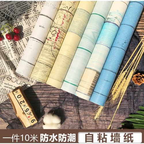 Vinyl Waterproof DIY Self Adhesive Wallpaper Contact Paper Wood Wallpaper For Cabinets Sticker Furniture Restoration Stickers