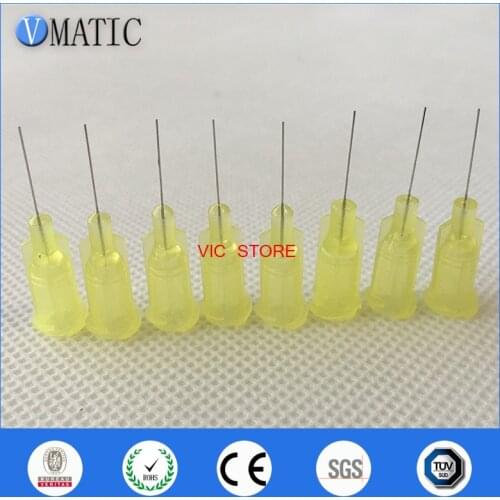High Quality Non-Sterilized 32G Yellow 0.5" Tube Length Te Premier Dispensing Needle Tips Dispense Needle Tip 1/2 Inch