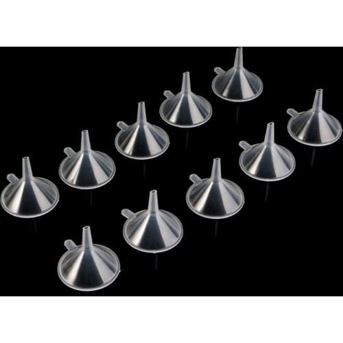 10Pcs Plastic Small Funnels For Perfume Liquid Essential Oil Filling Empty Bottle Packing Tool