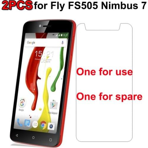 2PCS Ultra-thin Screen Protector for Fly FS505 Nimbus 7 Tempered Glass Film Front LCD FS 505 Glass Film pelicula de vidro