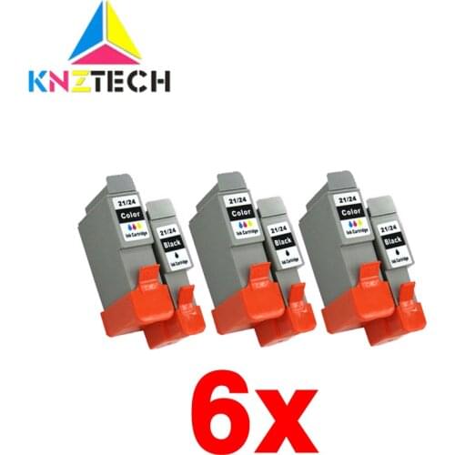 3set/6pcs for BCI-21 BCI-24 ink cartridge compatible for BCI21 BCI24 IP1000 IP1500 IP2000 MP110 i250 i255 i320 B180C