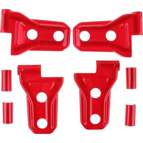 4 PCS / 2 Door ABS Car Door Hinge Cover Trim Red For Jeep Wrangler JL 2018