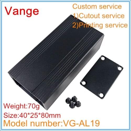 4pcs/lot electronic project box 6063-T5 split Aluminum enclosure case diy 40*25*80mm for module product