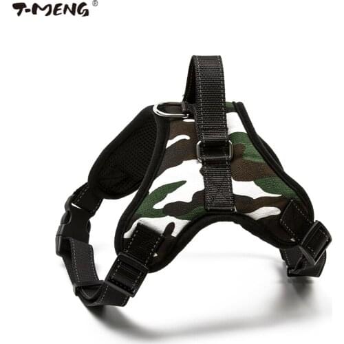 T-MENG Pet Products Nylon Dog Harness Vest For Small Large Dogs Professional K9 Walk Out Pet Dog Collar Harness Accessories