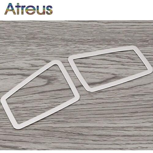 Atreus 2pcs For bmw e90 e92 Aluminum Alloy Car AC Outlet Trim Refit Air Outlet Frame Decoration Stickers 3 series 2005-2012