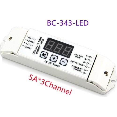 BC-341/343/344-LED 1CH/3CH/4CH DALI Dimming Driver Single/RGB/RGBW CV DALI Led Dimmer Controller for led strip DC12-24V