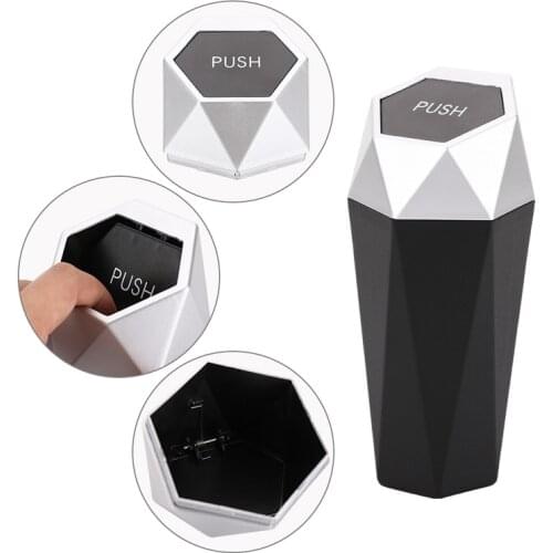 Black Car Trash Can Auto Organizer Storage Bag Car Garbage Bin Black trash bin Auto Accessories