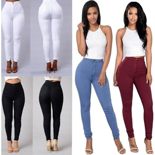 Jeans Woman High Waist Summer Autumn Stretch Little Feet Slim Jean Trousers Fashion Skinny Pencil Pants Plus Size Women Bottoms