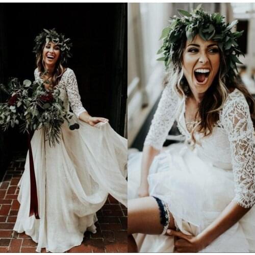 FATAPAESE V-neck Wedding Dresses