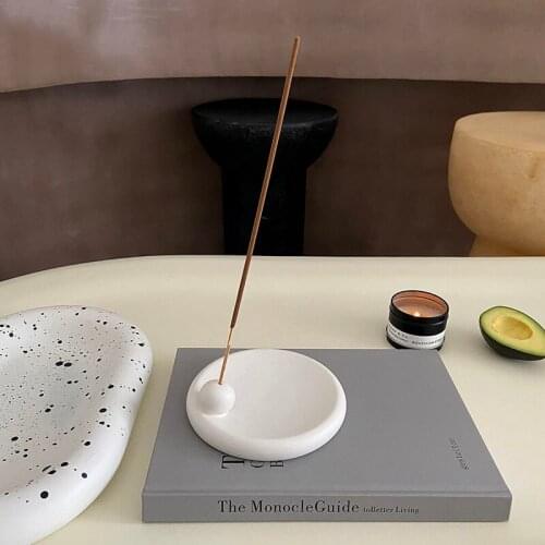 Incense Stick Concrete Mold Round Incense Holder Tray Mold Silicone Mold for Cement incense holder Tray Geometric crafts Mold