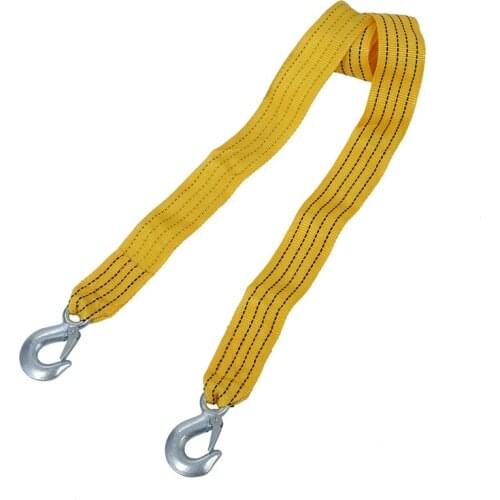 Cable Car Tow Rope with Hooks 3m 3000KG Buckle