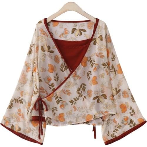 Summer Chinese Style Clothing Women Clothes 2021 Cheongsam Top Chinese Traditional Shirt Blouse Cotton Linen Hanfu Ladies 31211