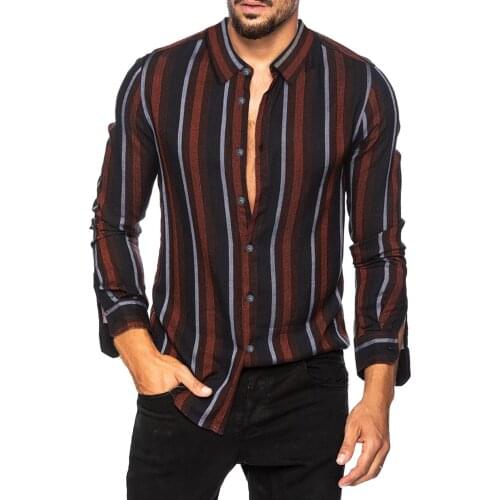 Mens Button Lapel Shirt Men Multicolor Striped Cardigan Shirt High Quality Simple Daily Shirts Кофта Мужская 2021 Free Shipping