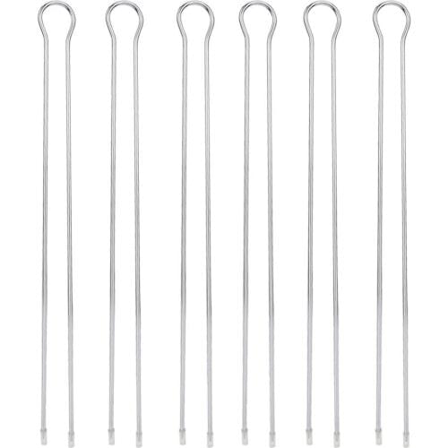 6 Pcs High Quality Metal BBQ Grilling Fork Sticks Skewer BBQ Grill Set Outdoor Picnic Camping Barbecue BBQ Grilling Fork