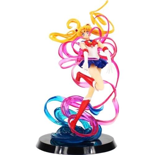 New Hot Toy 20cm Sailor Moon Tsukino Figure Petit Chara Pretty Guardian PVC Action Figure Toy Model Collection Doll Gift