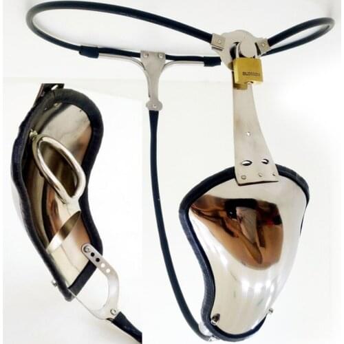 Latest Invisible Male T Full Adjustable Stainless Steel Chastity Belt Device W Cock Cage Penis Tube Adult Bondage Bdsm Sex Toy