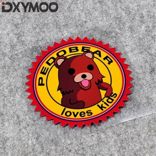 Warning Car Window Tail Sticker Decals Bear Loves Kids In Car Vinyl Bumpers Reflective Waterproof