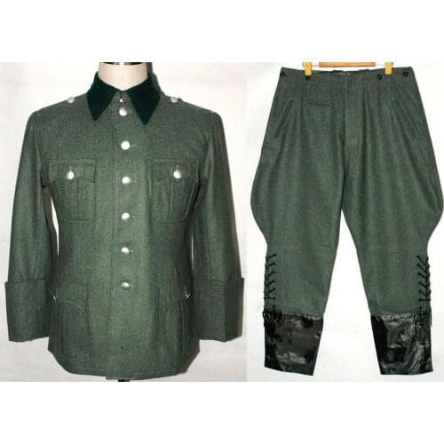 Replica WWII German M36 Officer Wool Field Uniform Tunic&Breeches