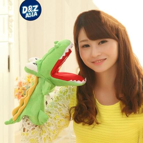 Hand puppet toy crocodile mouth active children glove finger puppet cartoon ventriloquism crocodile Plush Doll