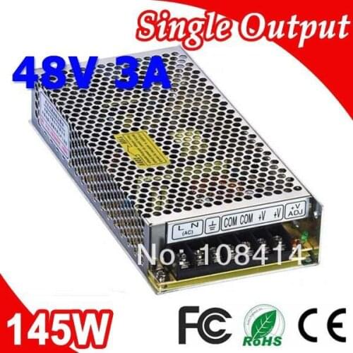 S-145-48 LED Switching Power Supply Transformer 220V Input 145W 48V DC 3A Output