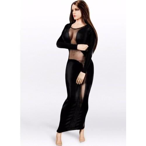 TYM-20 1/ 6 Scale Feamle Clothing Accessories Sexy Nightclub Dress See-through Dress For 12" TBLeague Seamless Body